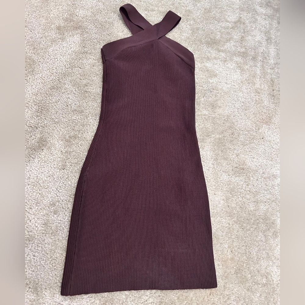 BABATON brown mini dress